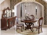 1380*1380*800mm Unique Luxury Wood Dining Room Sets Wooden Carved
