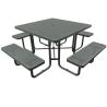 Buy cheap Perforated Steel Metal Outdoor Picnic Tables And Bench For Playground Sports Center from wholesalers