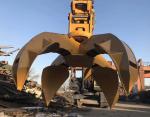 Hydraulic Orange Peel Grab Steel Scrap Grapple Excavator 360 Degree Rotation