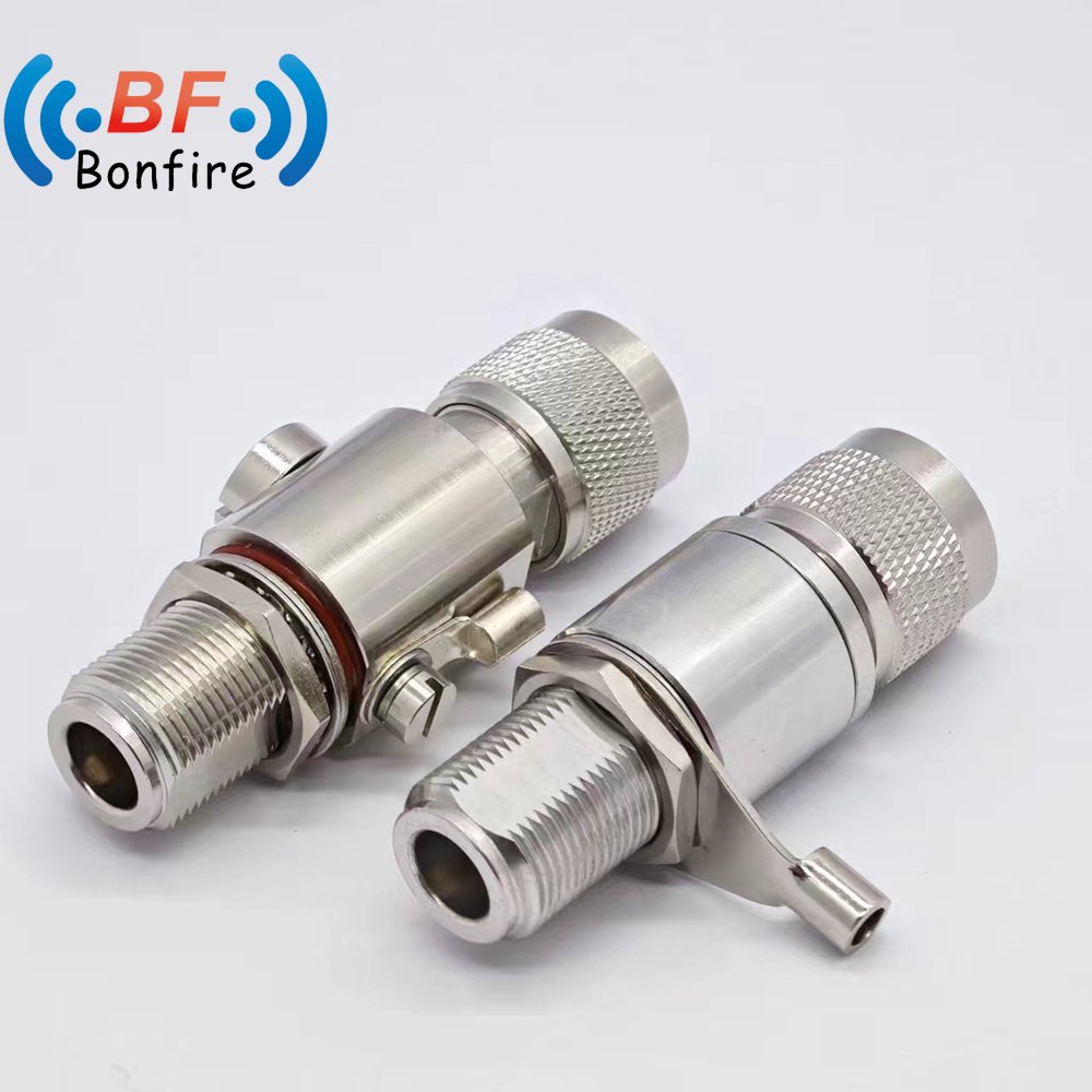 698-3800MHz F Type RF Lightning Arrester Double Dual Female Audio F Jack to F Jack Coaxial Cable Television Surge Protector RF Arrester
