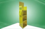 Heavy Duty Floor Standing POS Cardboard Displays With Flyer / Brochure Pockets