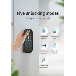 Smartlife Tuya Biometric Fingerprint Lock Aluminum Smartlife Door Lock