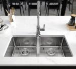 Stainless Steel Double Basin Undermount Kitchen Sink With Long Using Life