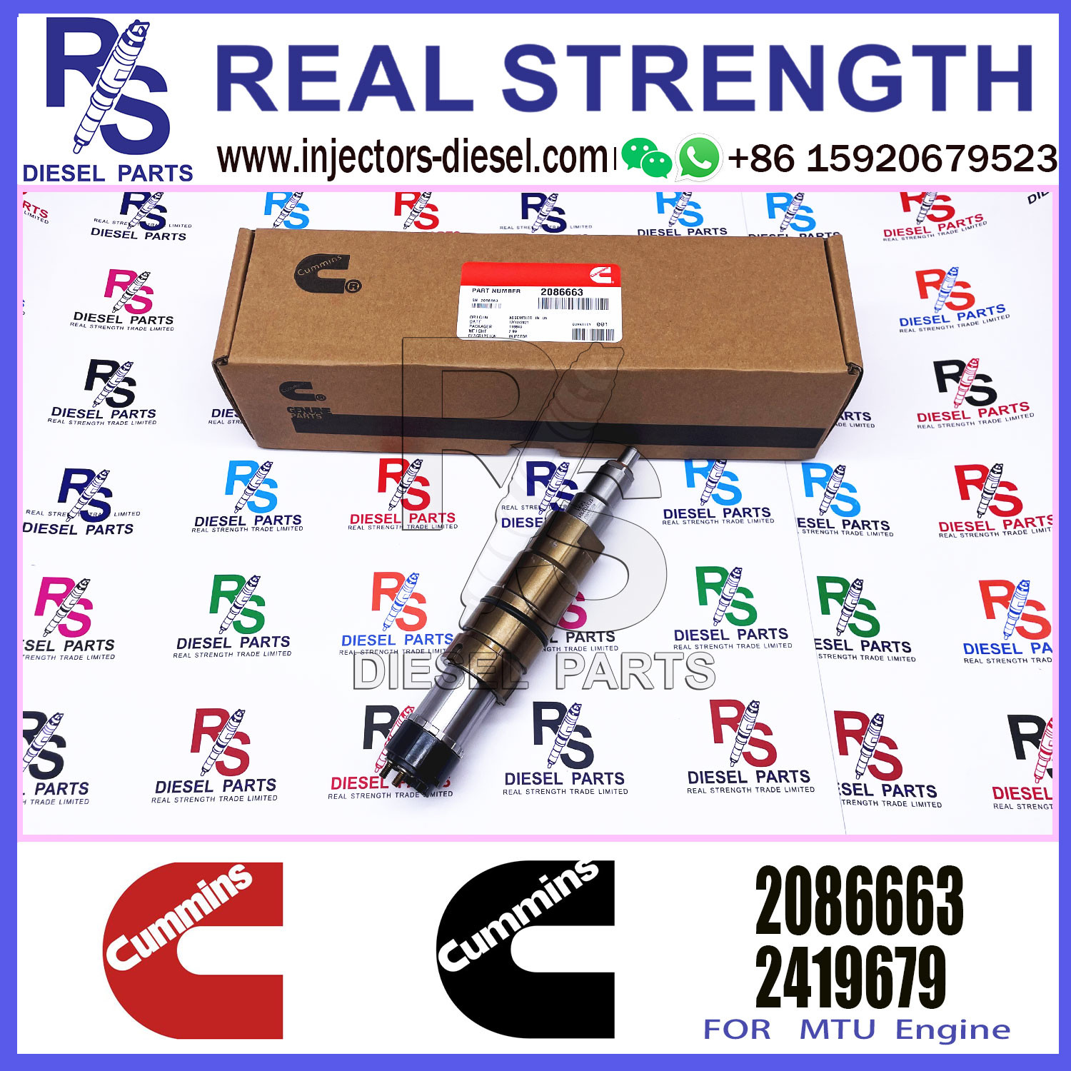 Fuel Injector Assembly 2872544 2086663 2057401 2488244 2872405 203183 Common Rail Injector