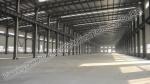 Painted Prefabricated Steel Structures / Prefab Metal Warehouse Building