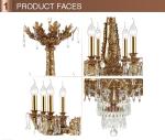 Antique copper crystal chandelier for Living room Bedroom (WH-PC-14)