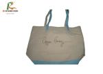 Printed White Personalized Canvas Tote Bags , Durable Reusable Canvas Shopping