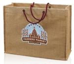 Large jute gift tote,jute shipping tote,jute cinch bag,reusable custom shopping
