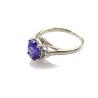 Buy cheap White Gold Plated 925 Silver Ring 7mmx9mm Cubic Zircon Amethyst Ring(R163) from wholesalers
