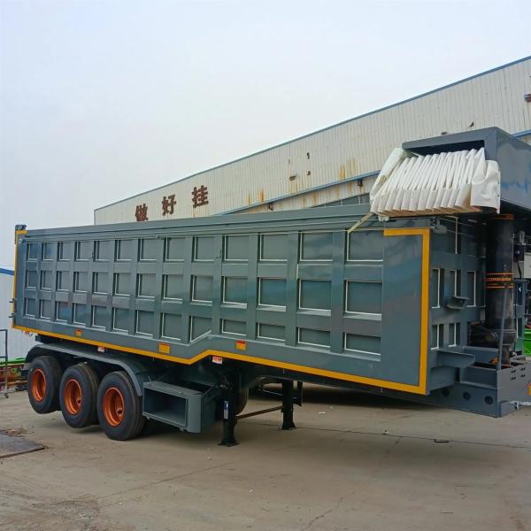 Buy cheap 3-Axle JOST 2.0/3.5-Inch Kingpin 12R20 Tires (12R22.5 Can Be Customized) Dump Semi Trailer from wholesalers