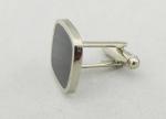17 mm Square Sterling Silver Cufflink , 3D Small Nickel Plating For Company