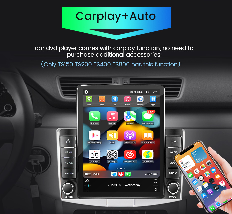 Tesla 9.7 inch Car Stereo Vertical Touch Screen 1 16G Android GPS Navigation System
