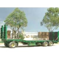 Buy cheap 60T Cargo Semi Trailer Truck , Low Loader Semi Trailer With Air Suspension product