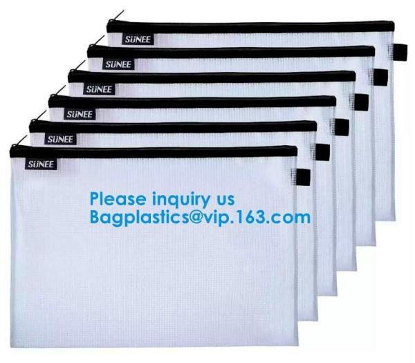 Quality Zipper Bag/File bag/Document bag,PP/ PVC plastic clear file bag with zipperA3 A4 A5,Eco-Friendly, Water Proof/Dust Proof for sale
