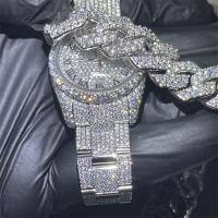 Buy cheap Excellent Polish VVS Moissanite Diamond Watch Hip Hop Iced Out Watches With GRA product