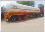 Liquid Petroleum Gas LPG Tank Trailer Manual Control 49.8CBM Large Tank Size LPG