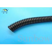 Buy cheap Black PP Corrugated Tubing Slit Wall Corrugated Loom Tubing Black product