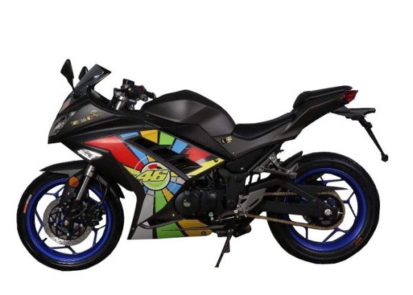 Powerful Racing Street Sport Motorcycles Black Plastic Body 150cc 200cc 250cc