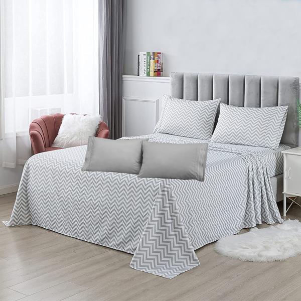 Buy cheap Massage NO MOQ Print microfiber fabric 80gsm 100% polyester bedding sheet set 6pcs Good from wholesalers