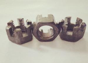 China Reliable M14*1.5 Slotted Hexagon Nuts 21mm Width Across Flats For Fastener on sale