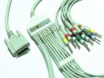 TPU One Piece EKG Lead Wires 3/5 Lead 3.6 Metre Length Blue Wire