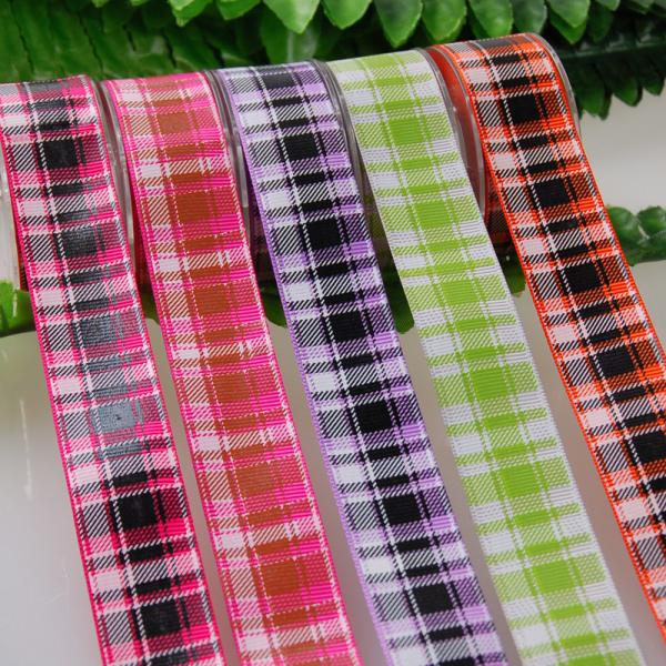 Buy cheap Grid Plaid Grosgrain Ribbon By The Yard , Twist Grosgrain Ribbon Bows from wholesalers