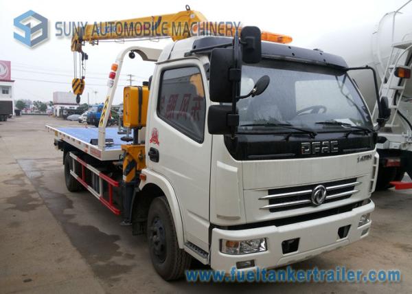 Buy cheap Dongfeng Small 5 Ton Flatbed Tow Truck Crane Mounted Truck 4X2 from wholesalers