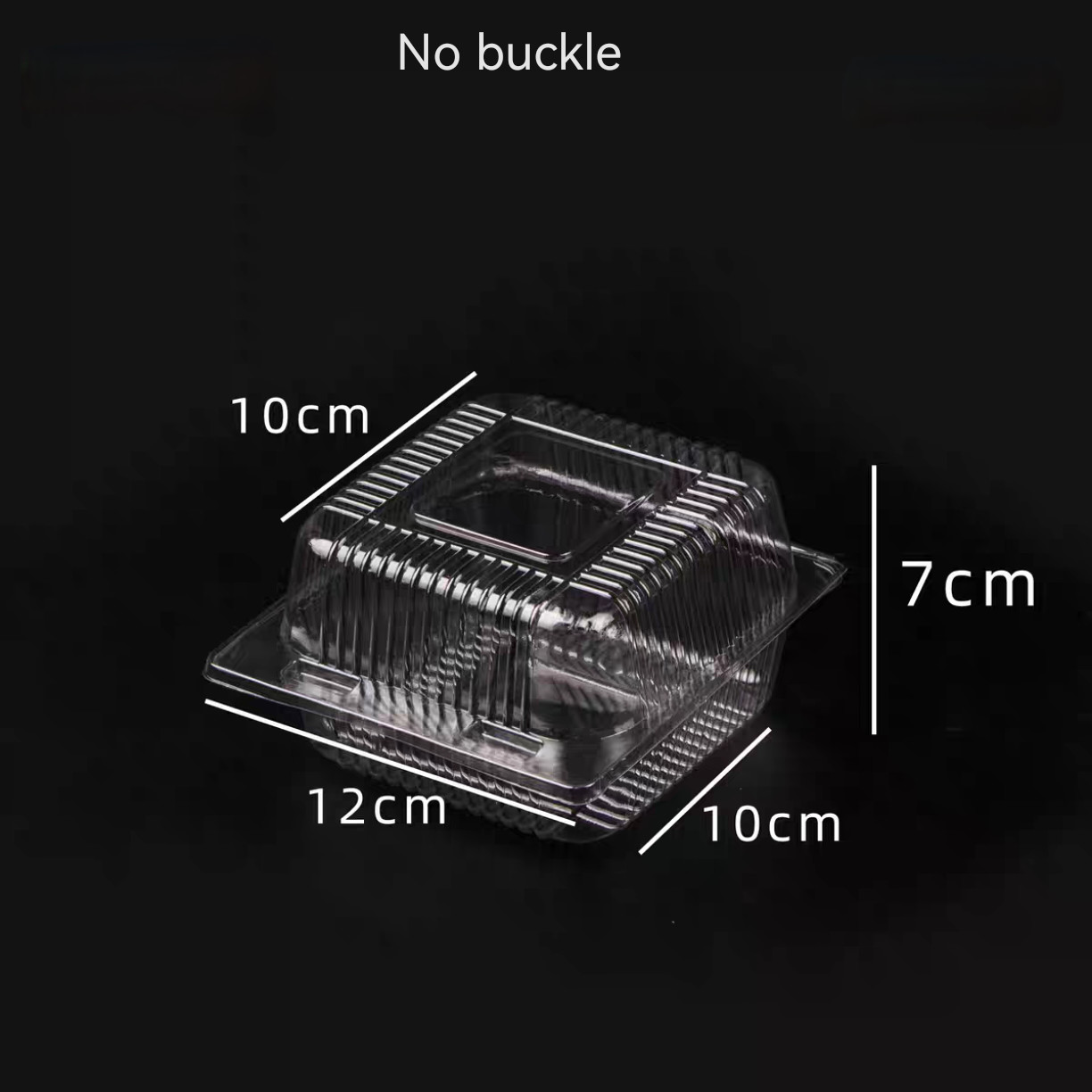 Disposable PET Plastic Transparent Clam Shell Hinge Vacuum Formed Cake Pastry Baking Takeout Clear Box Cover