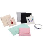 Soft Touch Microfiber Jewelry Storage Pouch with Removable Divider for Earrings