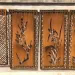 Backyard 35 Inch Laser Cut Metal Fence Panels 0.9m Metal Art Screens