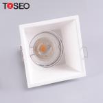 Square 88mm Anti Glare Downlights White Recessed Spotlights Living Room