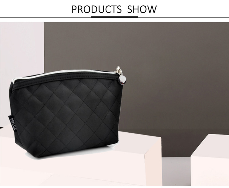 Pure Color Cute Stylish Cosmetic Bag For Women Travel Toiletry Bag Organizer