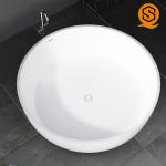 Hotel, villa, apartment project furniture matte white large round standing