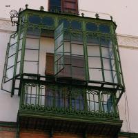 Buy cheap Wrought Iron Bay Window Green Metal Sun Room Glass Window Villa Houses Modern product
