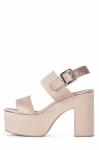 JBW0503 Marca Blue Womens Wedge Heeled Shoes Patented Leather