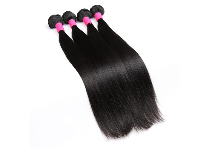 Double Weft 8 inch Brazilian Silky Straight Human Hair For Women / Girl