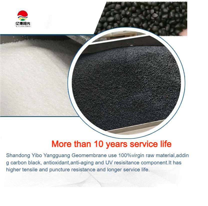 Black White HDPE Geomembrane Liner for Smooth Water Tank Agriculture Pond in Green