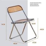 Custom Logo Clear Plastic Folding Chair for Garden Restaurant Cafe Wedding