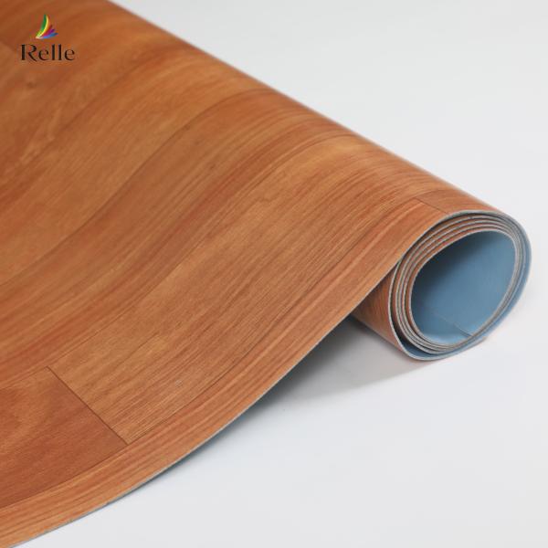 Buy cheap Restaurant Linoleum Flooring Rolls Wood Look UV Resistant Heterogeneous Sheet from wholesalers