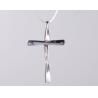 Buy cheap 18K White Gold Diamond Sterling Silver Cross Plain Shinning Pendant 925 Religious Pendant Casual to Formal Christmas gif from wholesalers