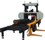 MJ1600D Round Log Sawing Bandsaw, Horizontal Cutting Mobile Portable Sawmill for