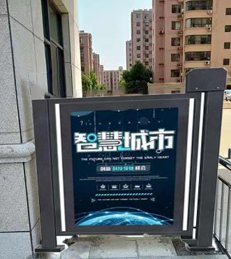 24V DC Pedestrian Swing Barrier Gate Customized With Face Recognition