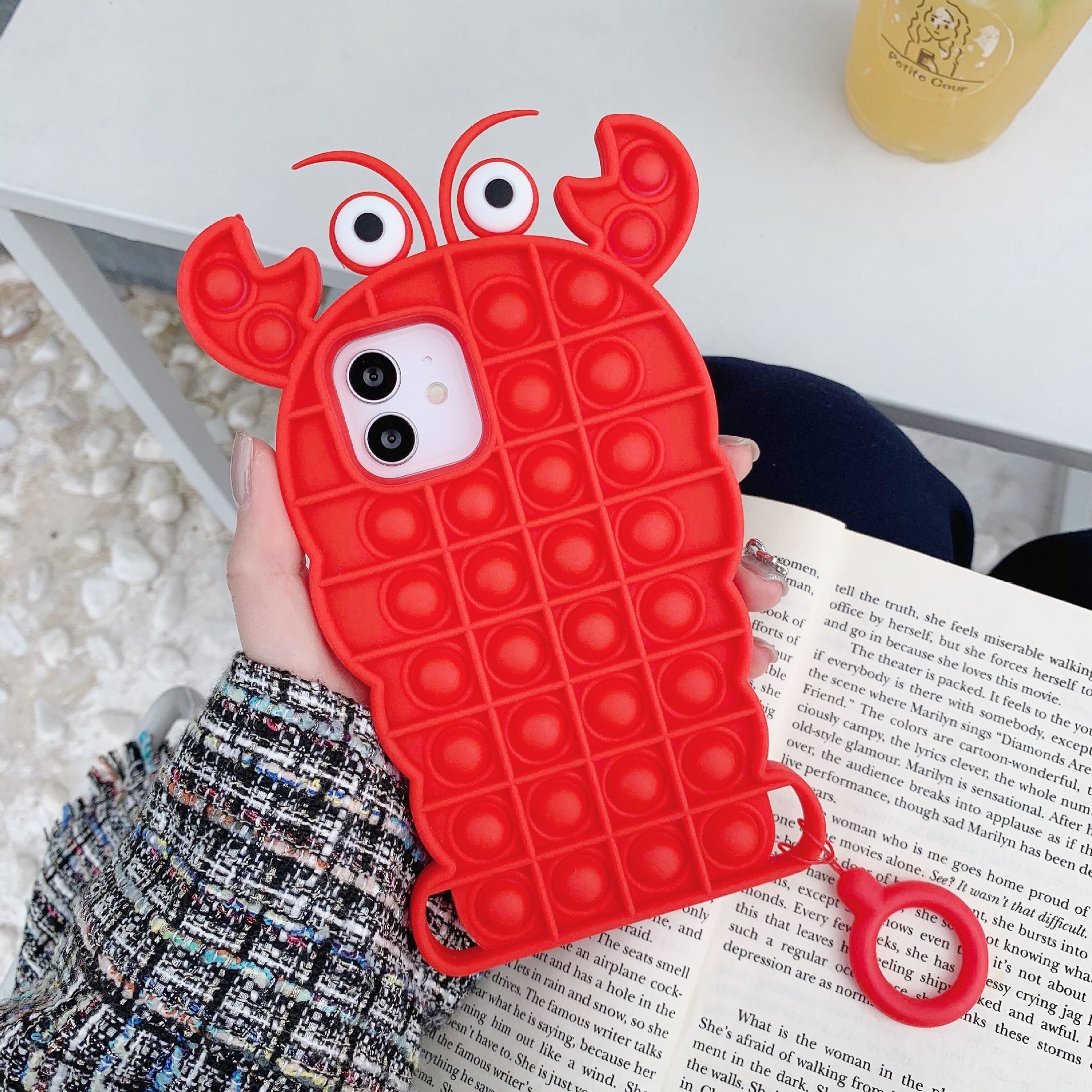 TPU Push Pop It Fidget Toy Phone Case Stress Relief For Iphone 12