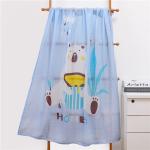 Soft Silky Gauze Baby Swaddling Blankets Eco Printing Luxurious Baby Shower