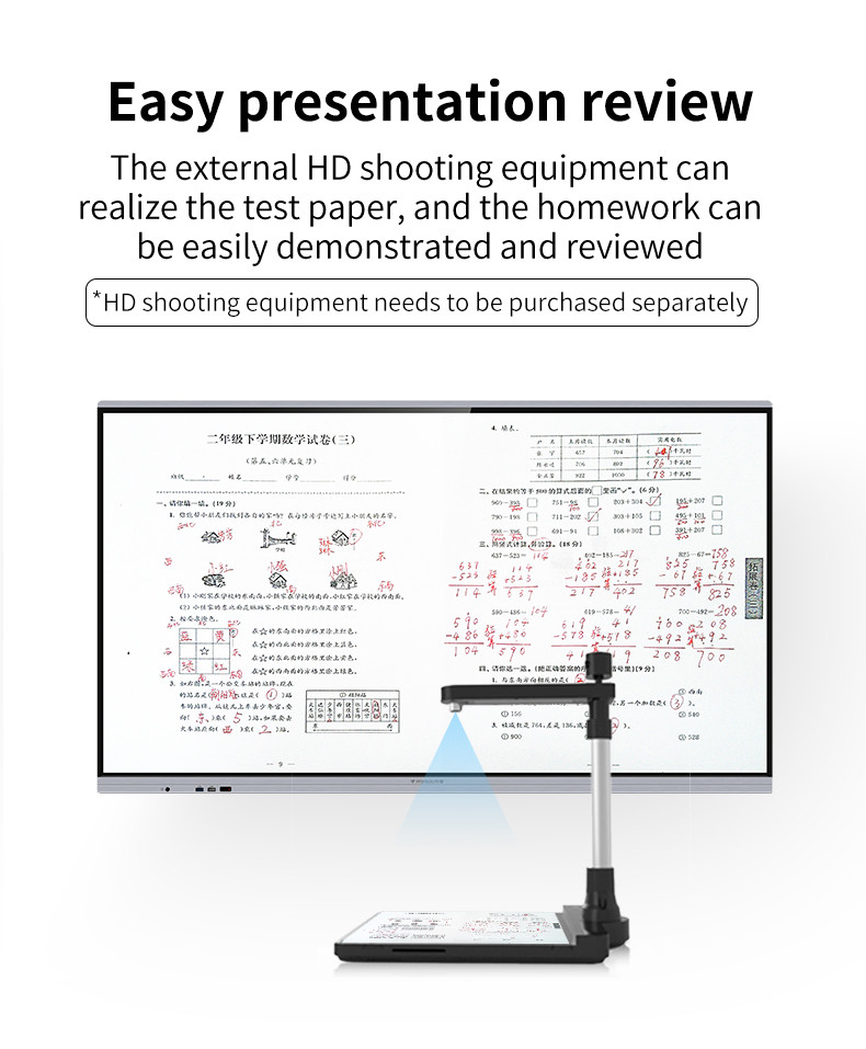 Multi Functional All In One Digital Board For Teaching 65 Inch Double System
