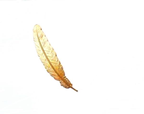 Buy cheap Exquisite Feather Metal Feather Bookmark Ideal Gift Support Classical Through Carved from wholesalers