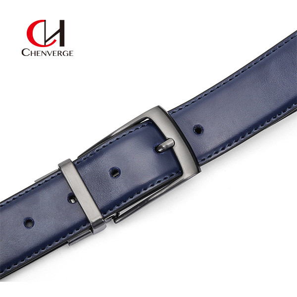 Wearable Leather Men'S Business Belt With Reversible Buckle