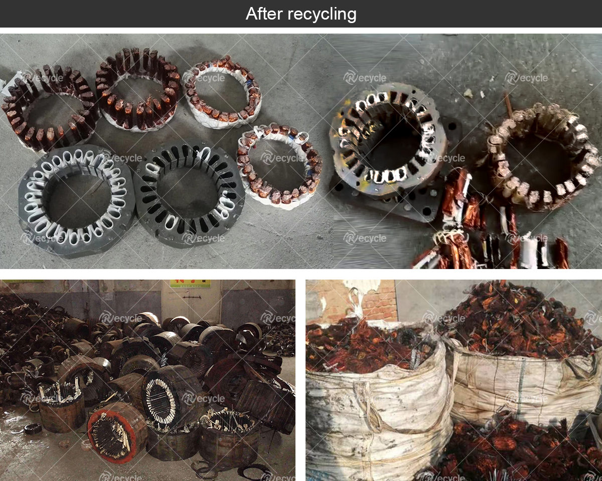 Electric Motor Stator Recycling Machine for Copper Electrolysis Weight KG 545 kg
