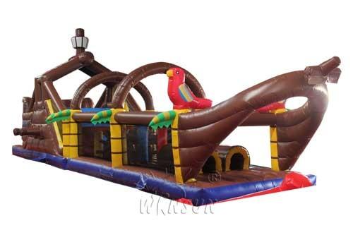 Buy cheap Large Size Inflatable Sports Games Inflatable Pirate Ship Obstacle Course from wholesalers