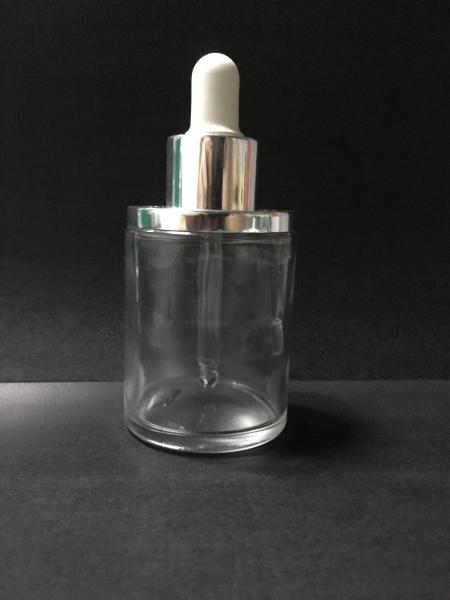 Quality 60ML Clear Glass Dropper Bottles Essential Oil Bottle Skincare Packaging OEM for sale